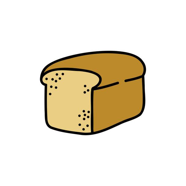ikona bazgrołów chleba, ilustracja wektora - Wektor, obraz