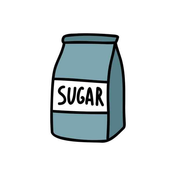 zucchero icona scarabocchiare, illustrazione vettoriale - Vettoriali, immagini