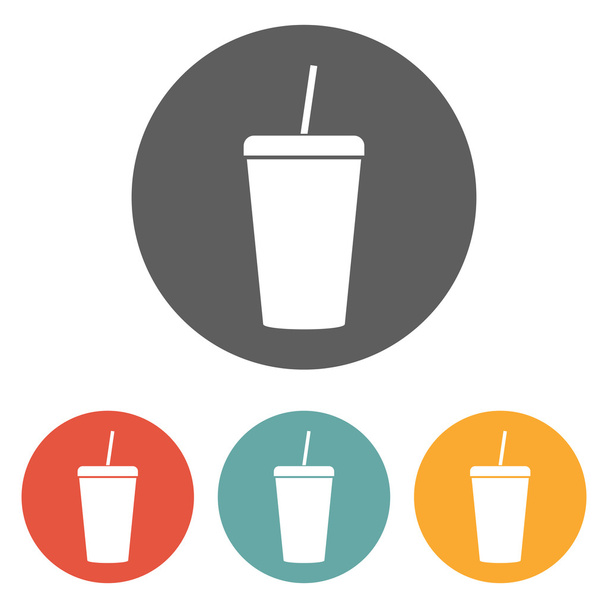 cold drink icon - Vector, Image