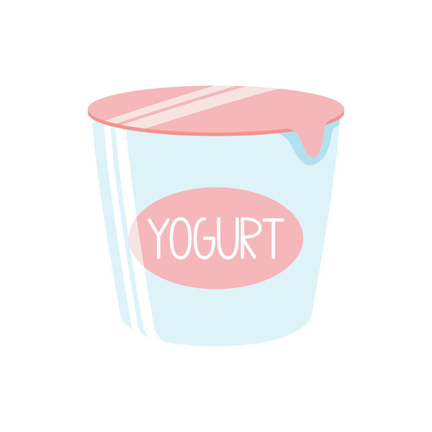 yogurt milk product icon isolated - Vector, imagen