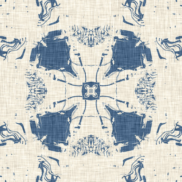 Trapunta blu francese modello di tessuto stampato per lo stile shabby chic home decor. Agriturismo rustico country cottage biancheria senza cuciture sfondo - Foto, immagini