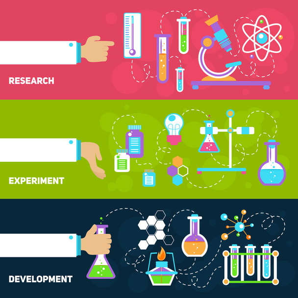 Kémia bannerek tervezésében - Vektor, kép