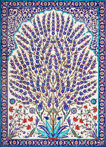 アブダビの花の装飾,シェイク・ザイド大モスク建築,アラブ首長国連邦.  - 写真・画像