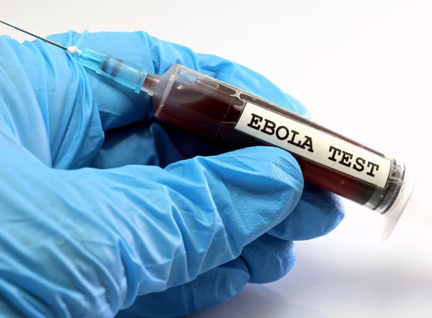 próbki krwi wirusa ebola na strzykawkę - Zdjęcie, obraz