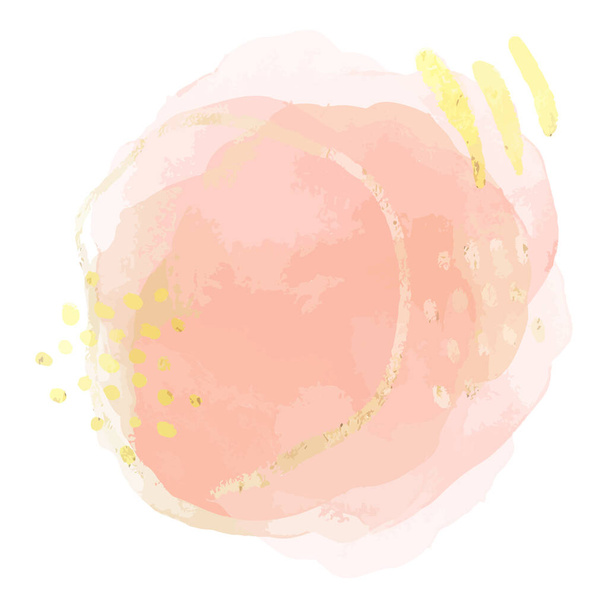 Abstrakter Aquarell-Fleck. Hand gezeichnet organisch rosa Spritzer isoliert auf weiß. - Vektor, Bild