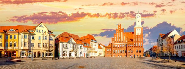 Market and City hall, Wittstock Dosse, Germany  - Foto, immagini