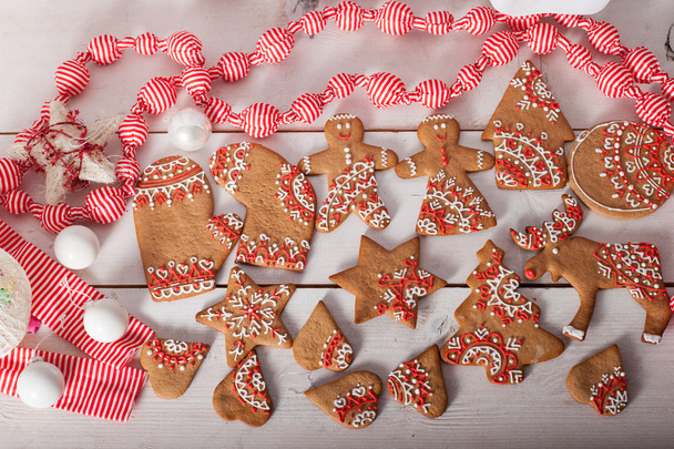 Christmas cookies and handmade retro toys - Foto, immagini