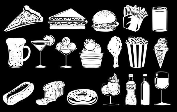 Doodle diseño de alimentos
 - Vector, imagen