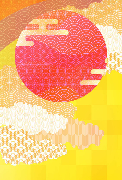 Herbst japanisches Muster japanisches Papier Hintergrund - Vektor, Bild