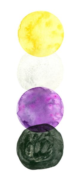Небінарний місяць гордості - райдужний акварельний кліпарт. Мистецтво ЛГБТК, Небінарні
 - Фото, зображення