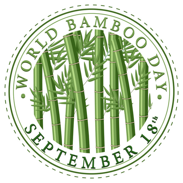 Maailman bambu päivä syyskuu 18 kuva - Vektori, kuva