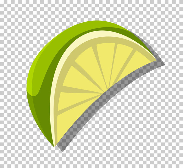 Isolated lime sliced on grid background illustration - Vector, afbeelding