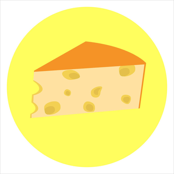 Art & Illustration icône symboles de morceau de fromage - Vecteur, image