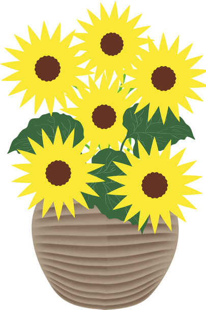 Sunflowers - illustration - Photo, Image