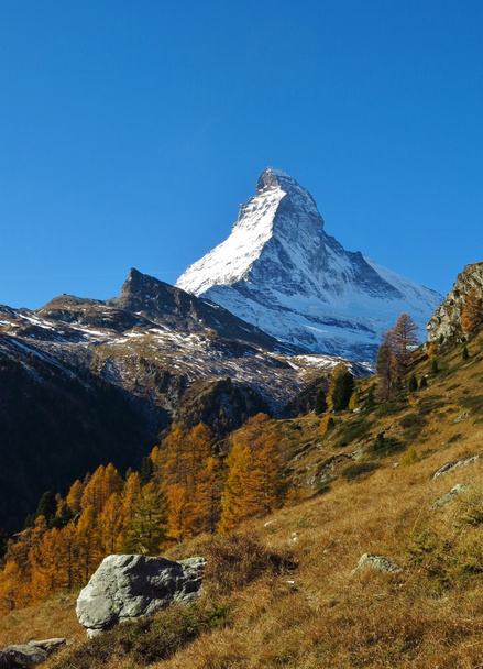 Matterhorn na slunečné podzimní den - Fotografie, Obrázek