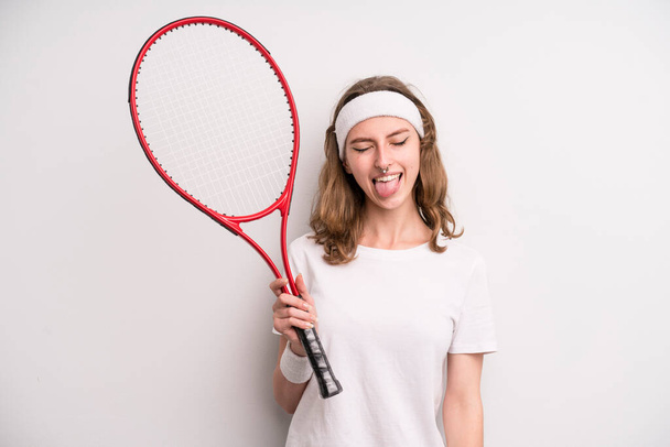 teenager girl. tennis concept - Foto, afbeelding