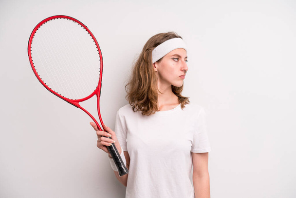 teenager girl. tennis concept - Foto, imagen