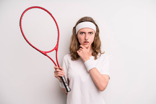 teenager girl. tennis concept - Foto, Imagem