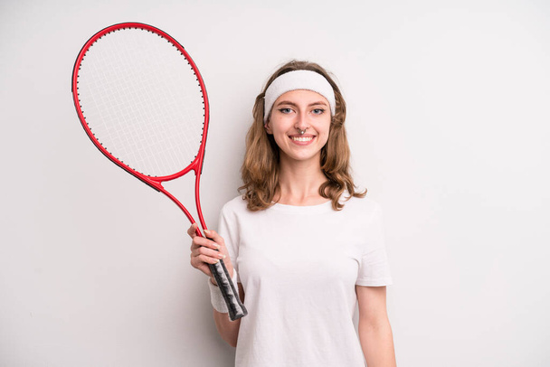 teenager girl. tennis concept - Foto, afbeelding