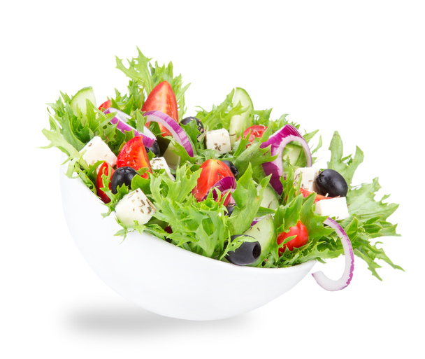 Fresh tasty salad over white - Photo, Image