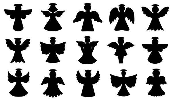 Siluetas de ángel
 - Vector, imagen