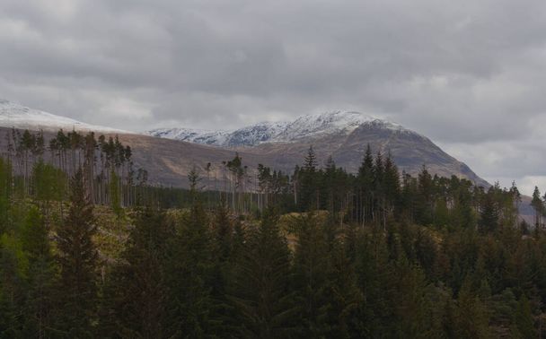 This photo shows the surroundings of the Laggan Dam in the scottish Highlands - Foto, imagen