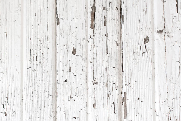Painted White Wooden Rustic Plank Background  - Φωτογραφία, εικόνα