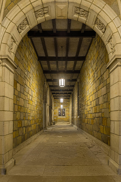 Hallway - law school quadrangle - Ann Arbor - Michigan - USA - Fotoğraf, Görsel