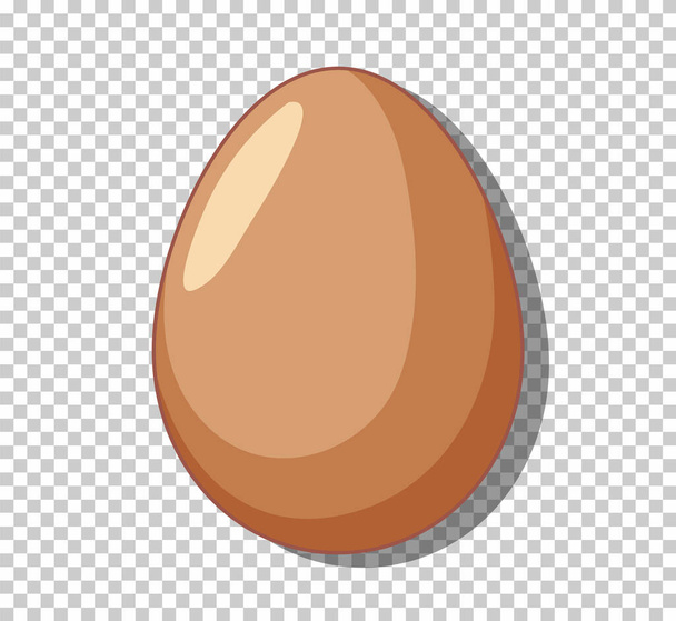 Isolated chicken egg in cartoon style illustration - Vektor, kép