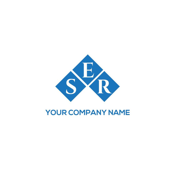 SER Letter Logo Design auf schwarzem Hintergrund. SER kreative Initialen Buchstabe Logo Konzept. SER-Buchstabendesign. - Vektor, Bild