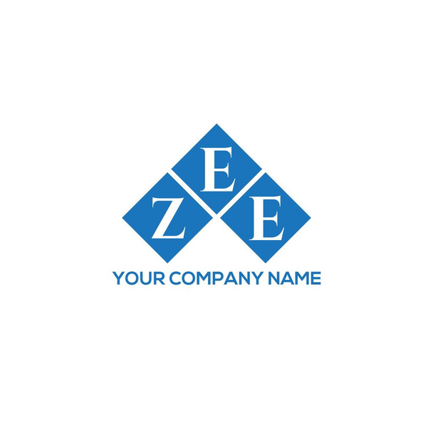 黒い背景にZEE文字のロゴデザイン。ZEE創造的なイニシャルレターのロゴコンセプト。ZEEレターデザイン. - ベクター画像