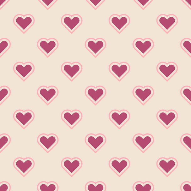 Heart seamless pattern. Abstract heart background. - Vektör, Görsel