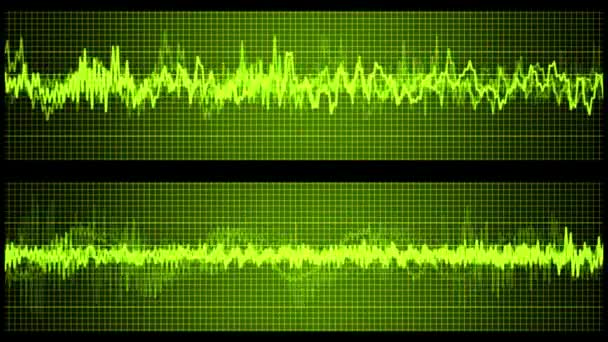 Γραφικά κίνησης σωματιδίων CG του καννάβου παλμογράφου - Πλάνα, βίντεο