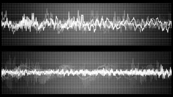 Gráficos de movimiento de partículas CG de la cuadrícula del osciloscopio - Metraje, vídeo