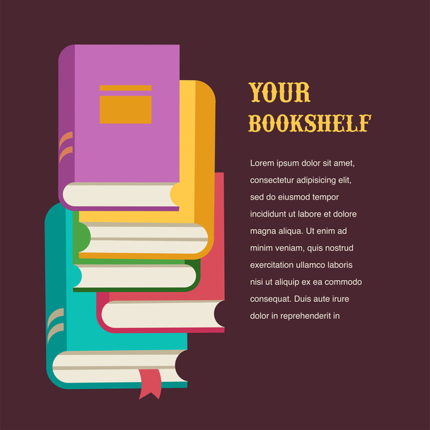 stack of books concept design - Vector, Image