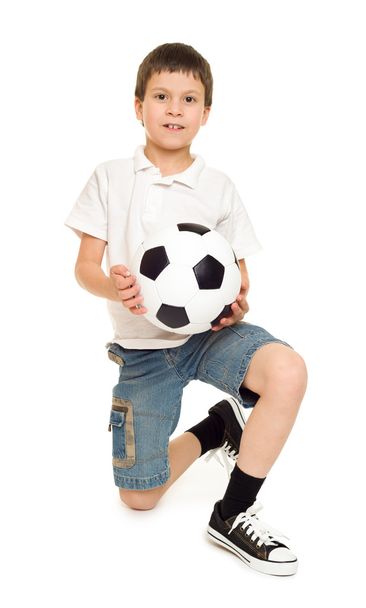soccer boy studio isolated - Foto, Imagem
