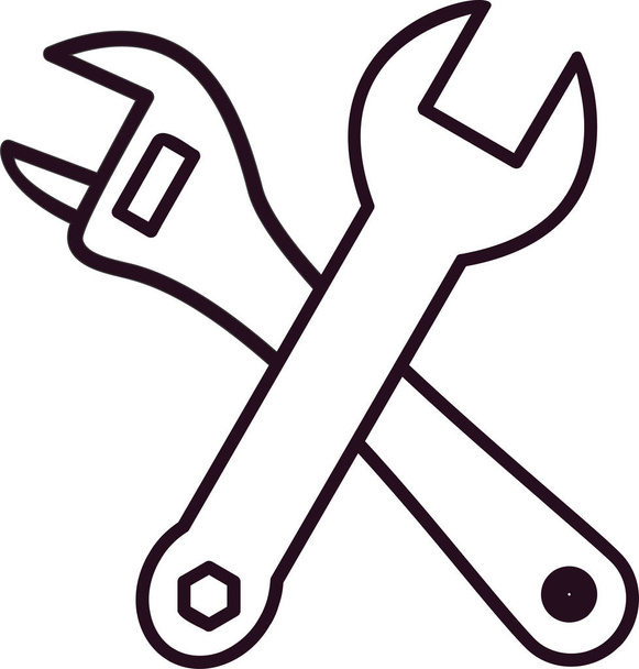 Cross Wrenches. web icon simple design - Vector, Image