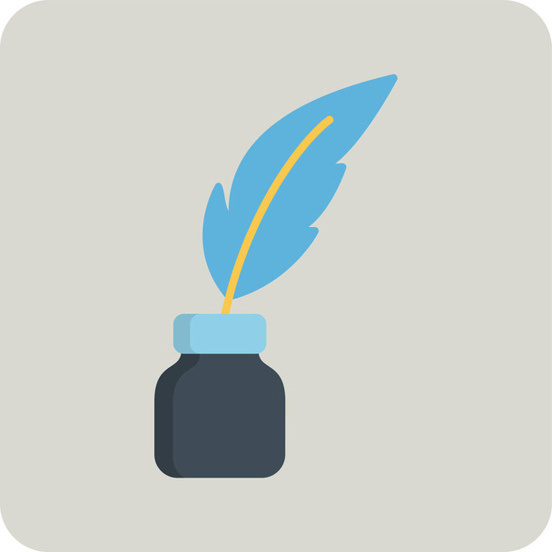 Inkwell. web icon simple design - Vector, Image