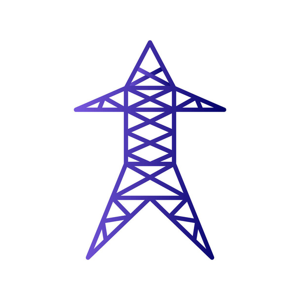 electric pylon. web icon simple illustration  - Vector, Imagen