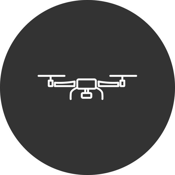 Ilustração do vetor do ícone do drone da câmera - Vetor, Imagem