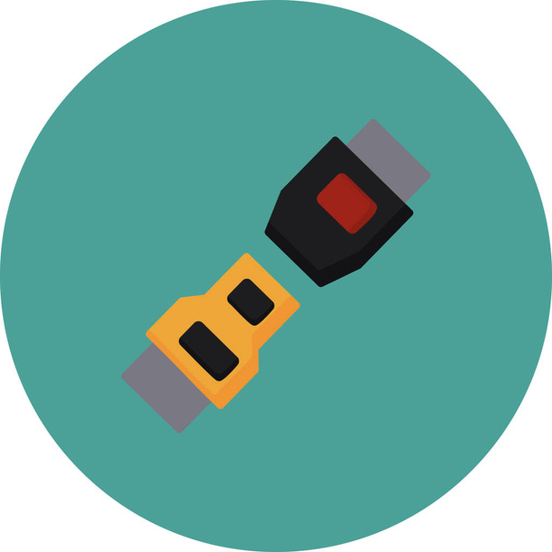 seat belt. web icon simple design - Vector, imagen