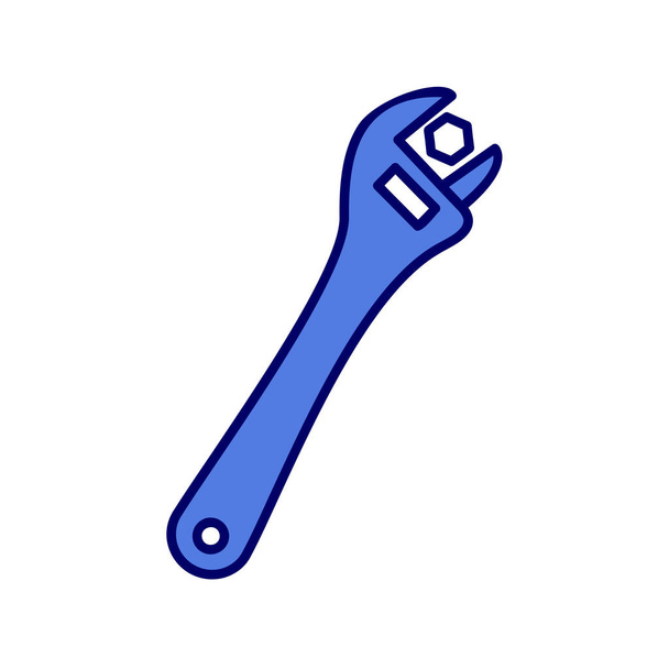  Een moersleutel. web icoon eenvoudig ontwerp - Vector, afbeelding