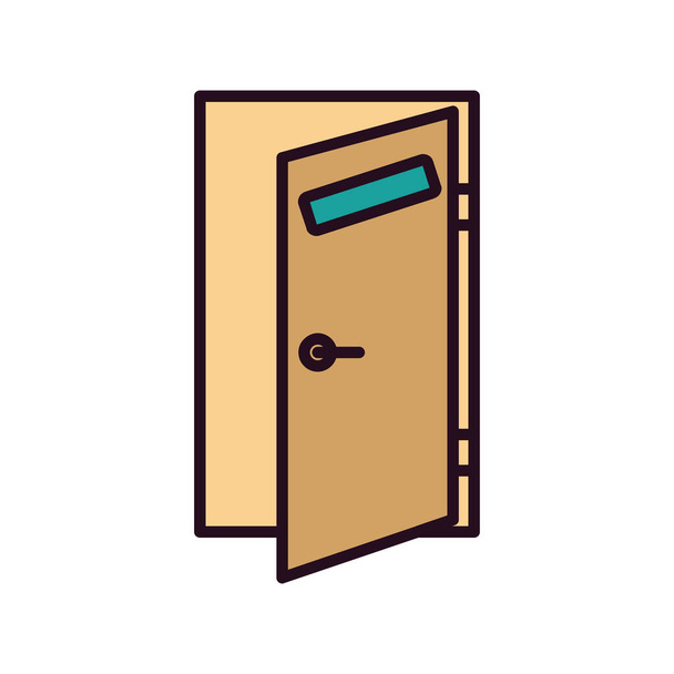 door icon. flat design illustration for web and mobile devices. - Wektor, obraz
