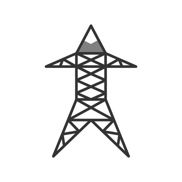 electric pylon. web icon simple illustration  - Vector, Imagen