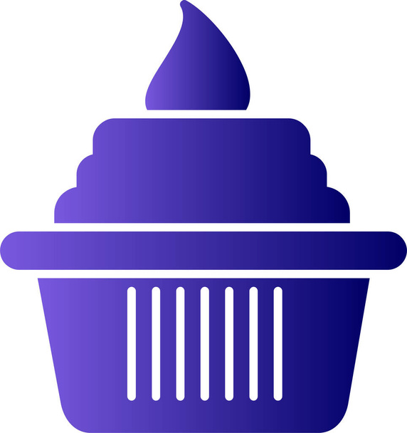 vector illustration of cupcake icon - Vector, Image