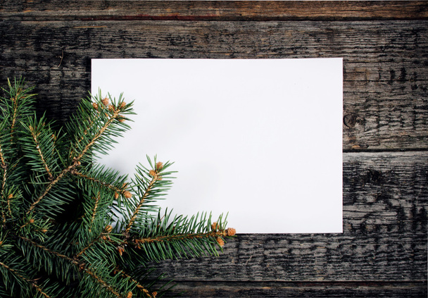 Card with Christmas tree - Φωτογραφία, εικόνα