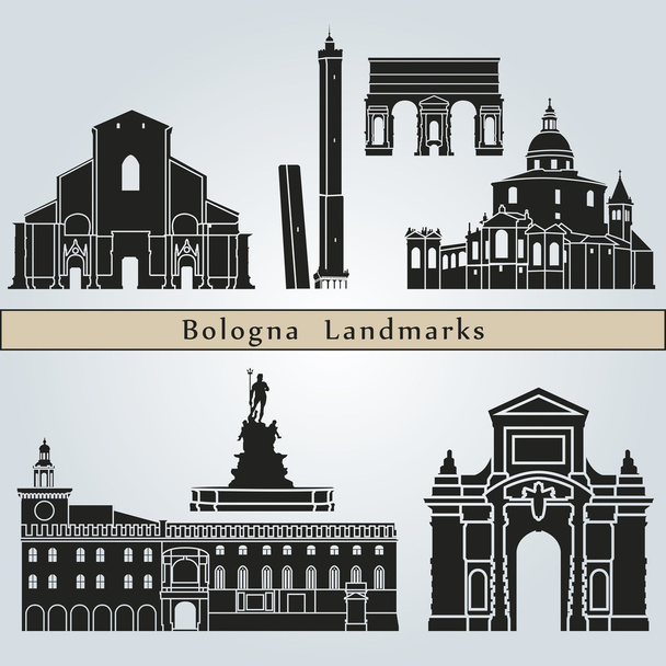 Болонские достопримечательности и памятники
 - Вектор,изображение