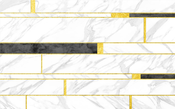 Сучасний простий стиль геометричний золотий лінійний художній візерунок, абстрактний дизайн стін
 - Фото, зображення