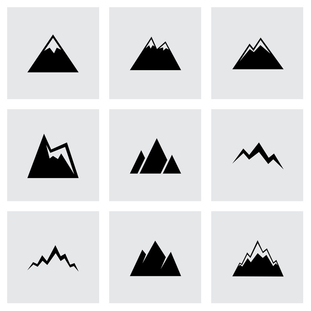 Vector montañas icono conjunto
 - Vector, imagen