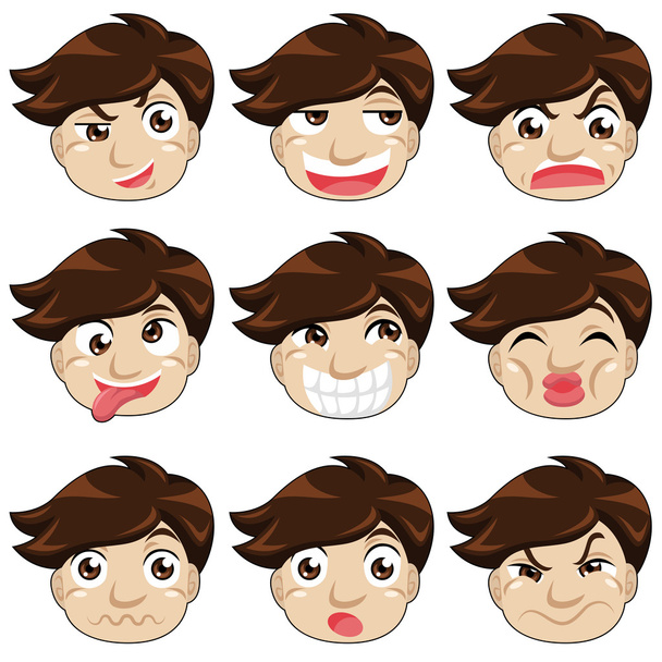 Different face expressions - Vector, Image